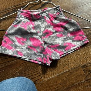 Pink and grey camo shorts